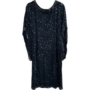 VTG PATRA Silk Sequin Gown 18W Special Occasion Dress Formal Glam Party Elegant